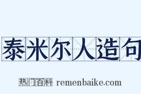 泰米尔人造句是什么意思的图片